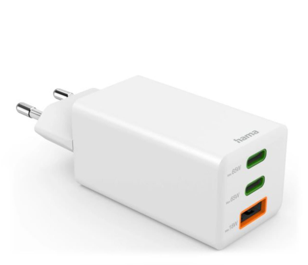 Hama Ładowarka sieciowa Mini 65W 2xUSB-C, 1xUSB-A - 1246885 - zdjęcie 3